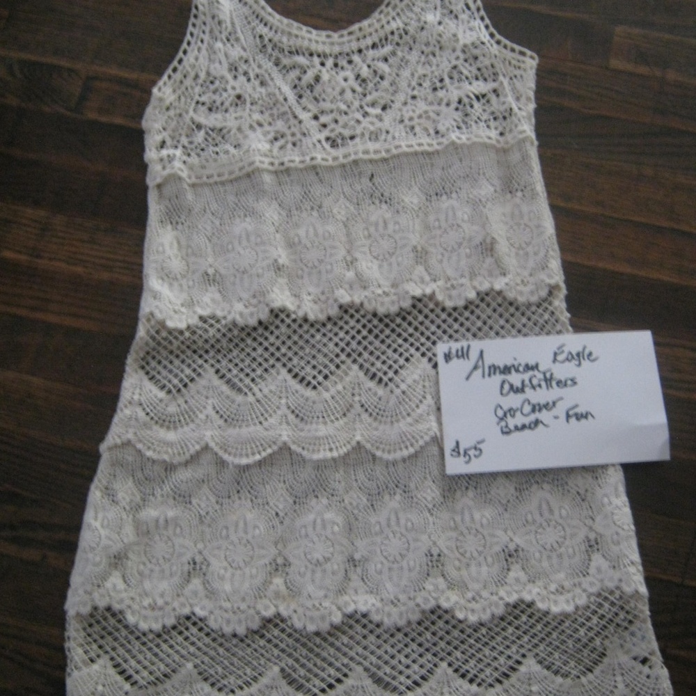 Crochet Beach Cover Ivory